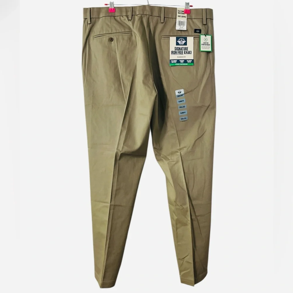 Dockers Signature Iron Free Khaki Straight Fit Stain Defender Pants Size 38x30